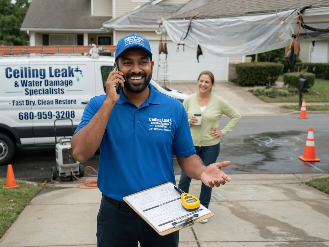 Ceiling Leak Cleanup Ladoga, IN FAQs